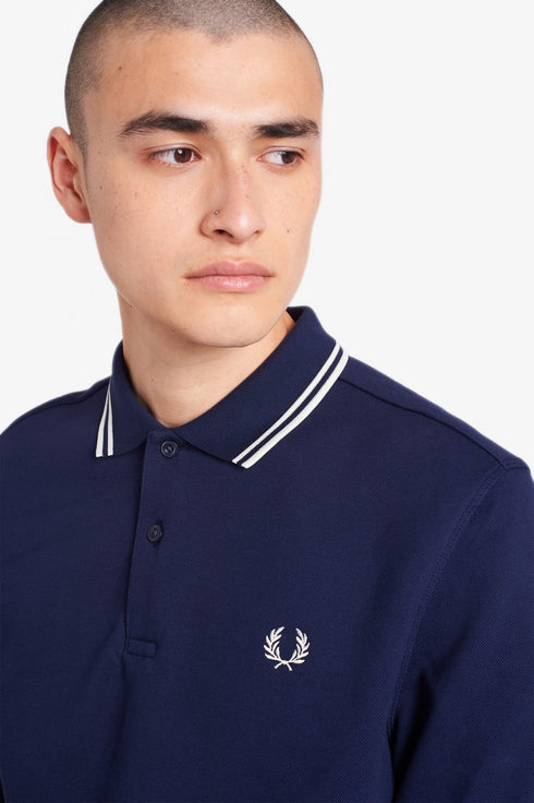 Polo Uomo rovescio in pile Blu Fred Perry- Francavilla Moda
